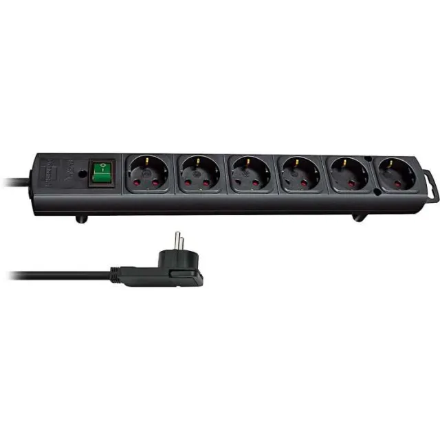 Brennenstuhl Comfort-Line Plus stekkerdoos 6-voudig zwart
