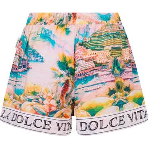 Retour Jeans korte broek roze all-over print, foto 2