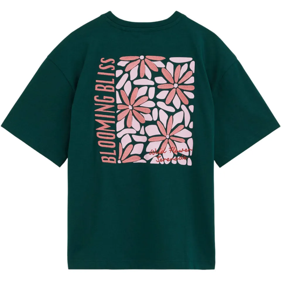 WE Fashion T-shirt met backprint donkergroen, foto 3