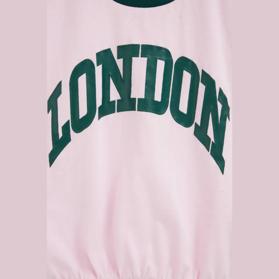 WE Fashion T-shirt lichtroze met print lichtroze/donkergroen, foto 7