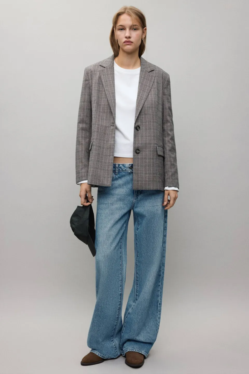 Mango TEEN wide leg jeans - light blue Light blue denim