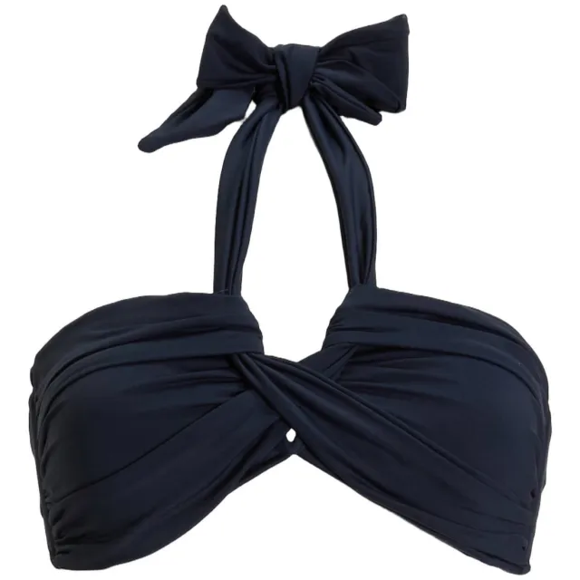 Seafolly bandeau bikinitop donkerblauw blauw, foto 2