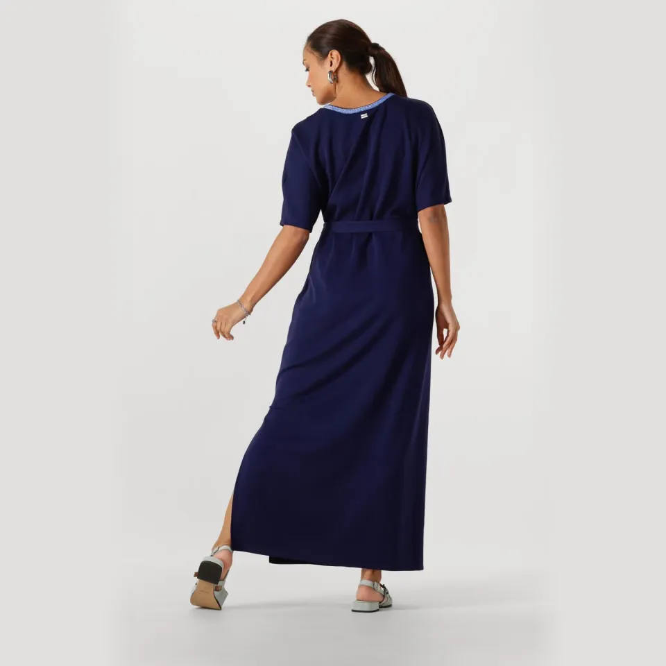POM Amsterdam Macy midi jurk donkerblauw, foto 3
