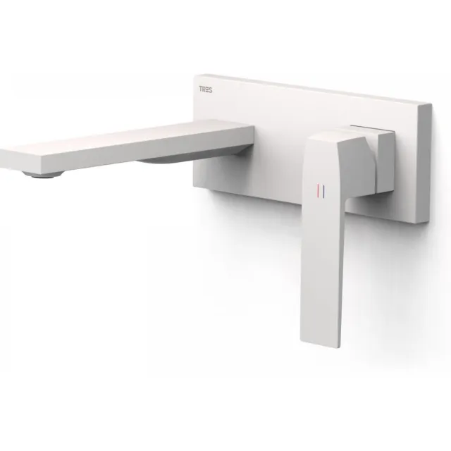 Tres Slim Exclusive inbouw wastafelmengkraan mat wit Mat wit -