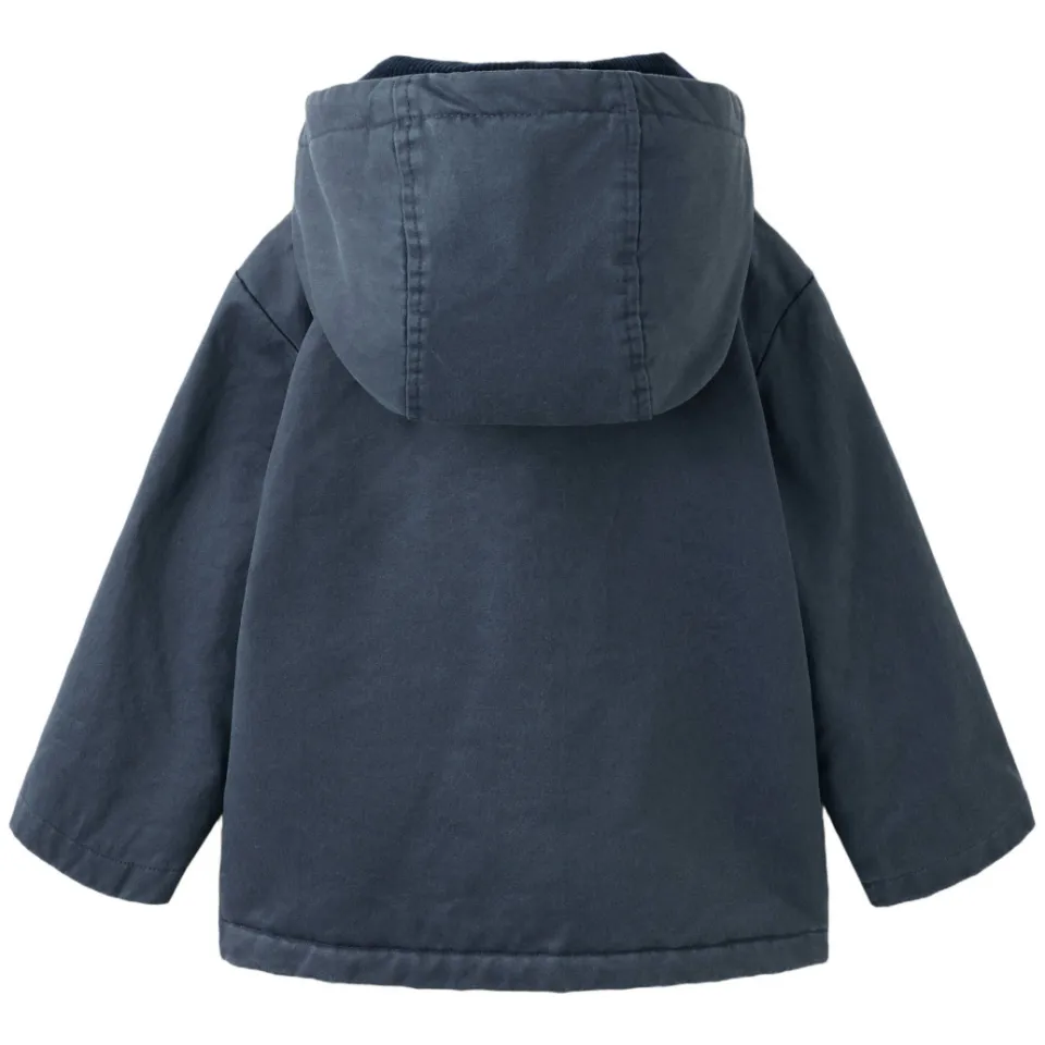 Mango corduroy parka marineblauw, foto 4