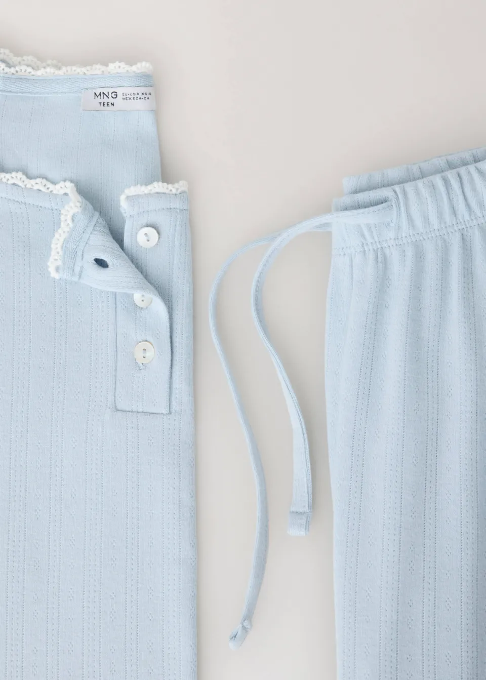 Mango pyjama lichtblauw, foto 4