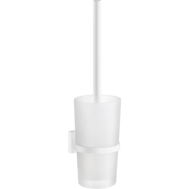 Toiletborstel met Wandhouder Smedbo House Melkglas Mat Wit