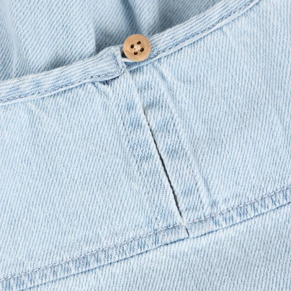 Daily7 peplumtop lichtblauw denim, foto 8