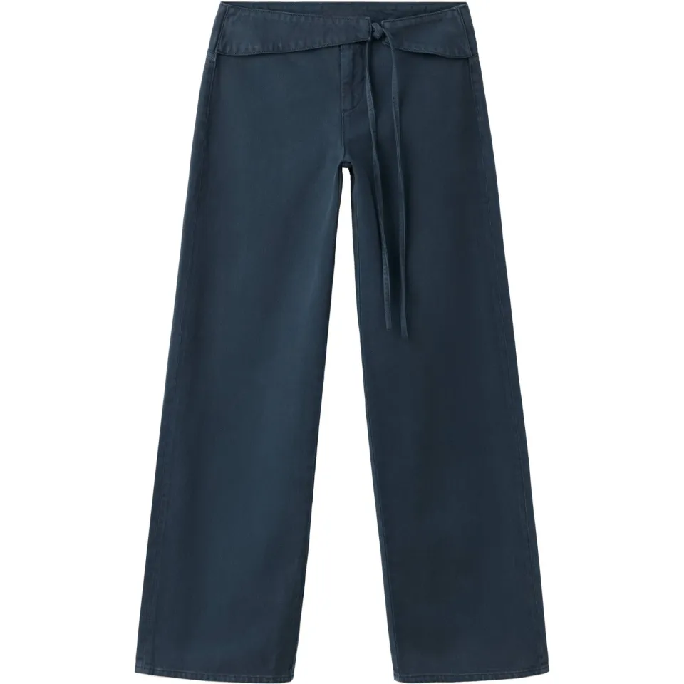 Mango TEEN low waist wide leg jeans - donkerblauw, foto 2