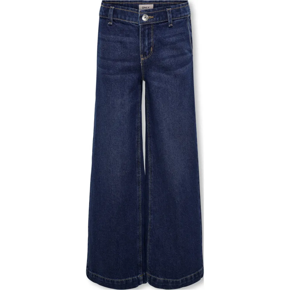 KIDS ONLY GIRL high waist wide leg jeans dark blue denim, foto 2