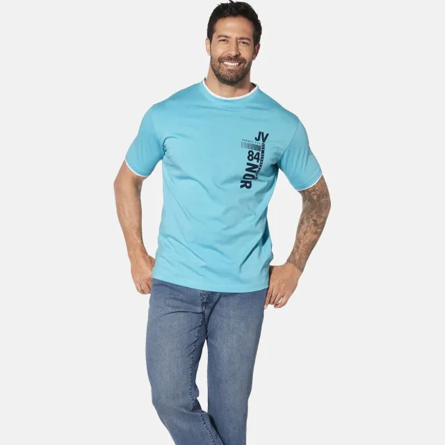 Jan Vanderstorm FLEMMING T-shirt turquoise
