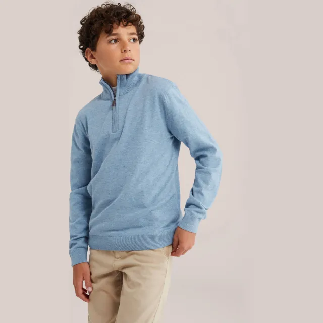 WE Fashion katoenen pullover - blauw