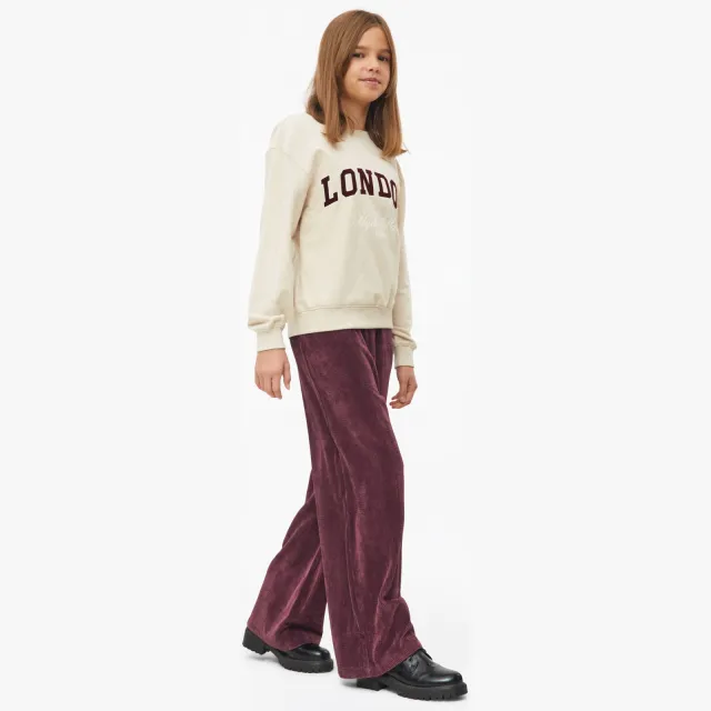 s.Oliver corduroy casual broek paars