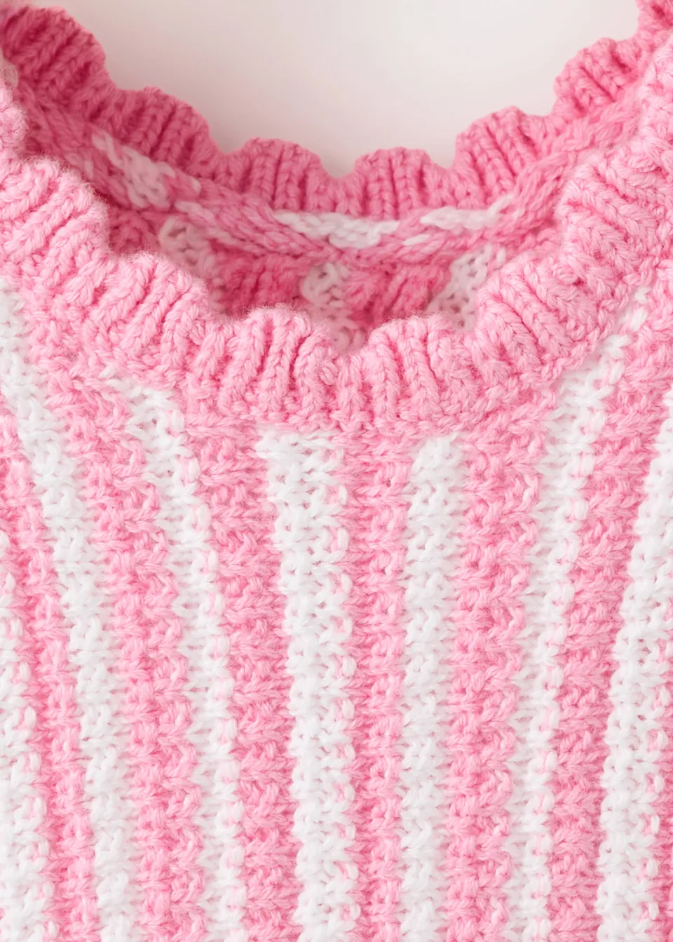 Mango Kids gestreepte gebreide top roze, foto 5