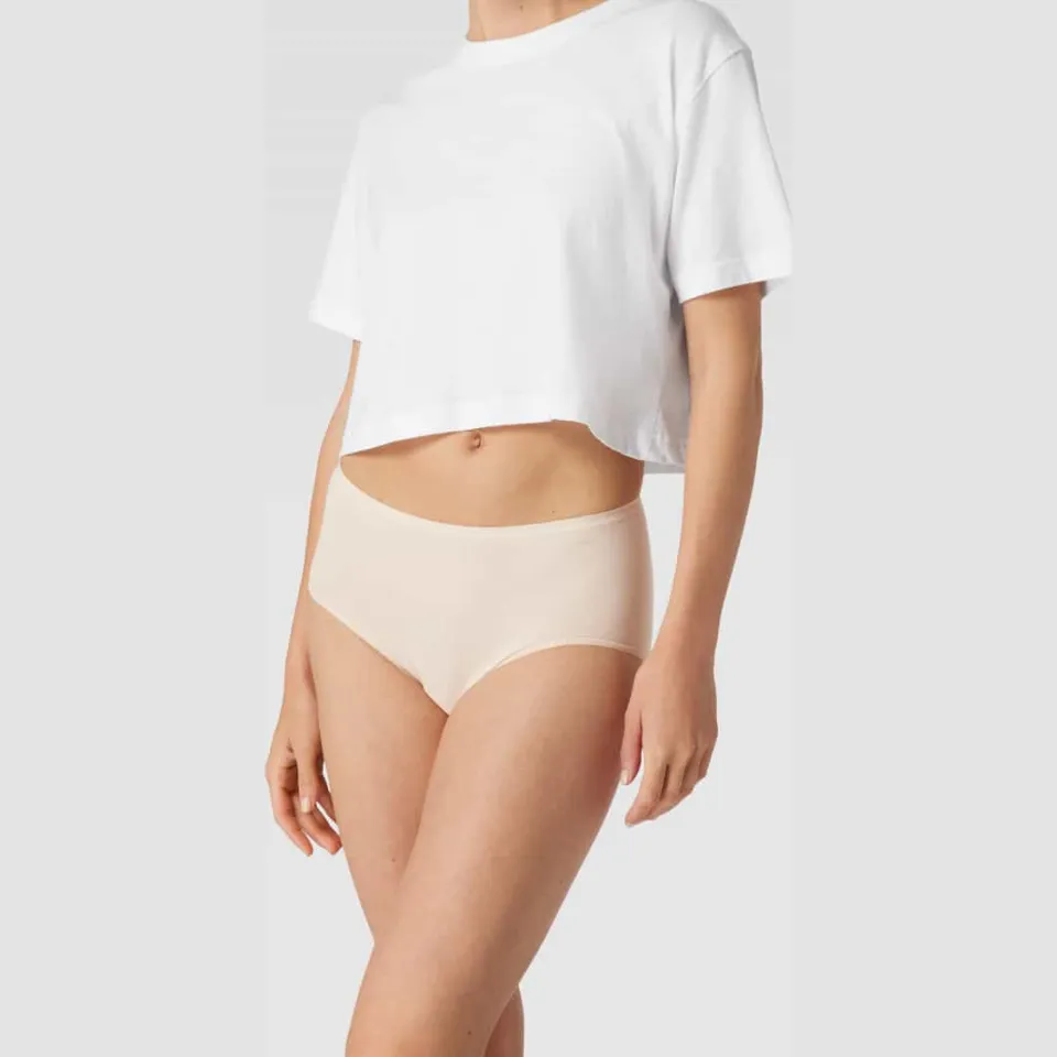 Mey Slip met labelprint, model 'Superfine' beige
