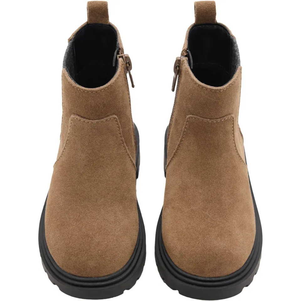 Mango Kids leren enkelboots met profielzool - bruin, foto 4
