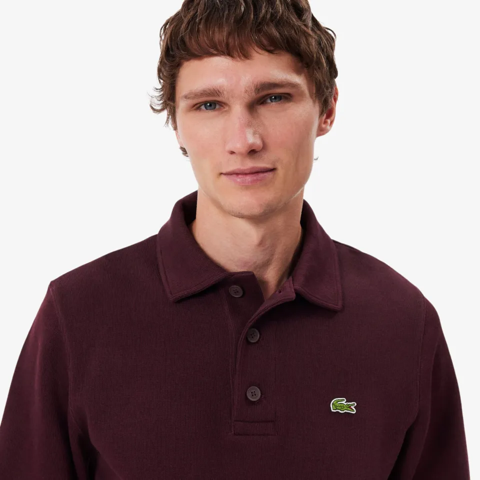 Lacoste regular fit sweater - donkerrood, foto 5