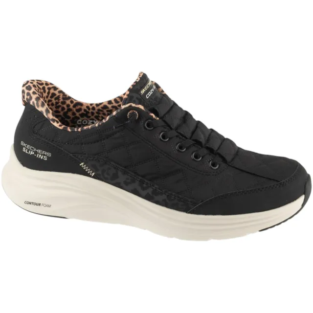 Skechers Lage Sneakers Skechers Slip-ins: Contour Foam - Cozy Fit Zwart
