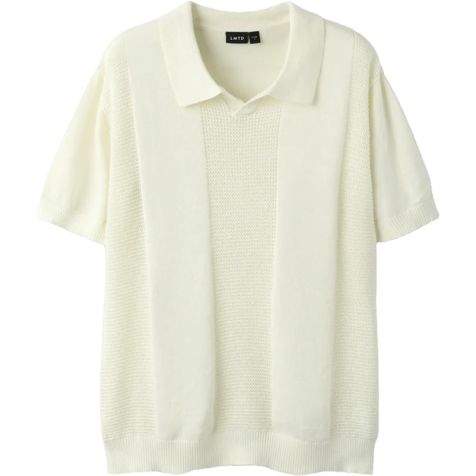 LMTD polo fijn gebreid wit, foto 2
