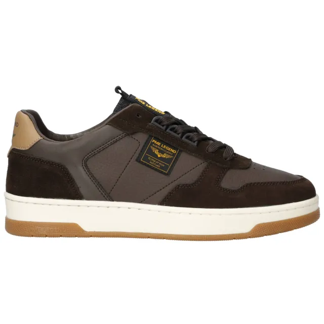 PME Legend leren sneakers met logo - bruin Donkerbruin