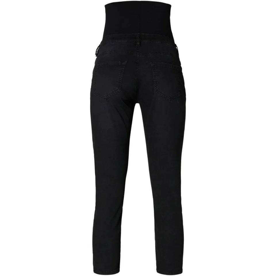 Noppies maternity cropped zwangerschaps slim fit jeans Mila black dark wash, foto 2