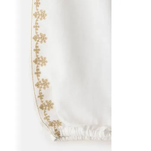 Mango Kids blousetop met borduursels - wit, foto 4