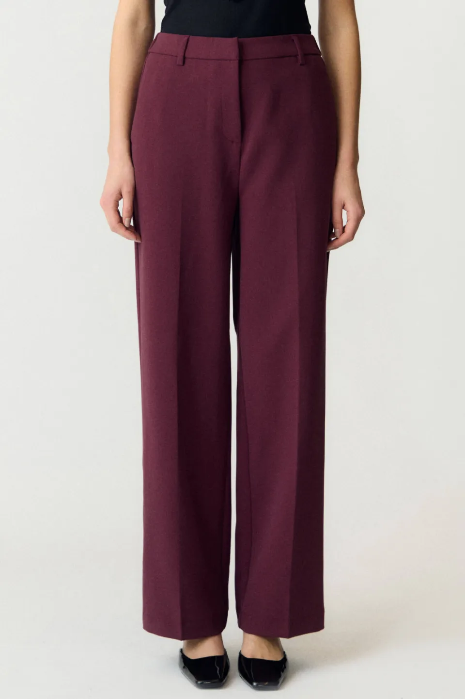 Yas straight leg pantalon - donkerrood, foto 6