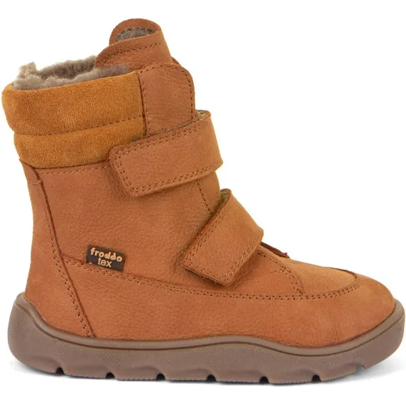 froddo Kid's Zeru Tex Winter Barefoot - Winterschoenen, bruin/oranje