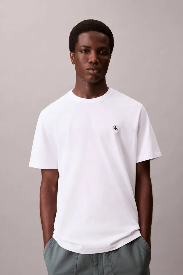 Calvin Klein JEANS regular T-shirt wit, foto 3