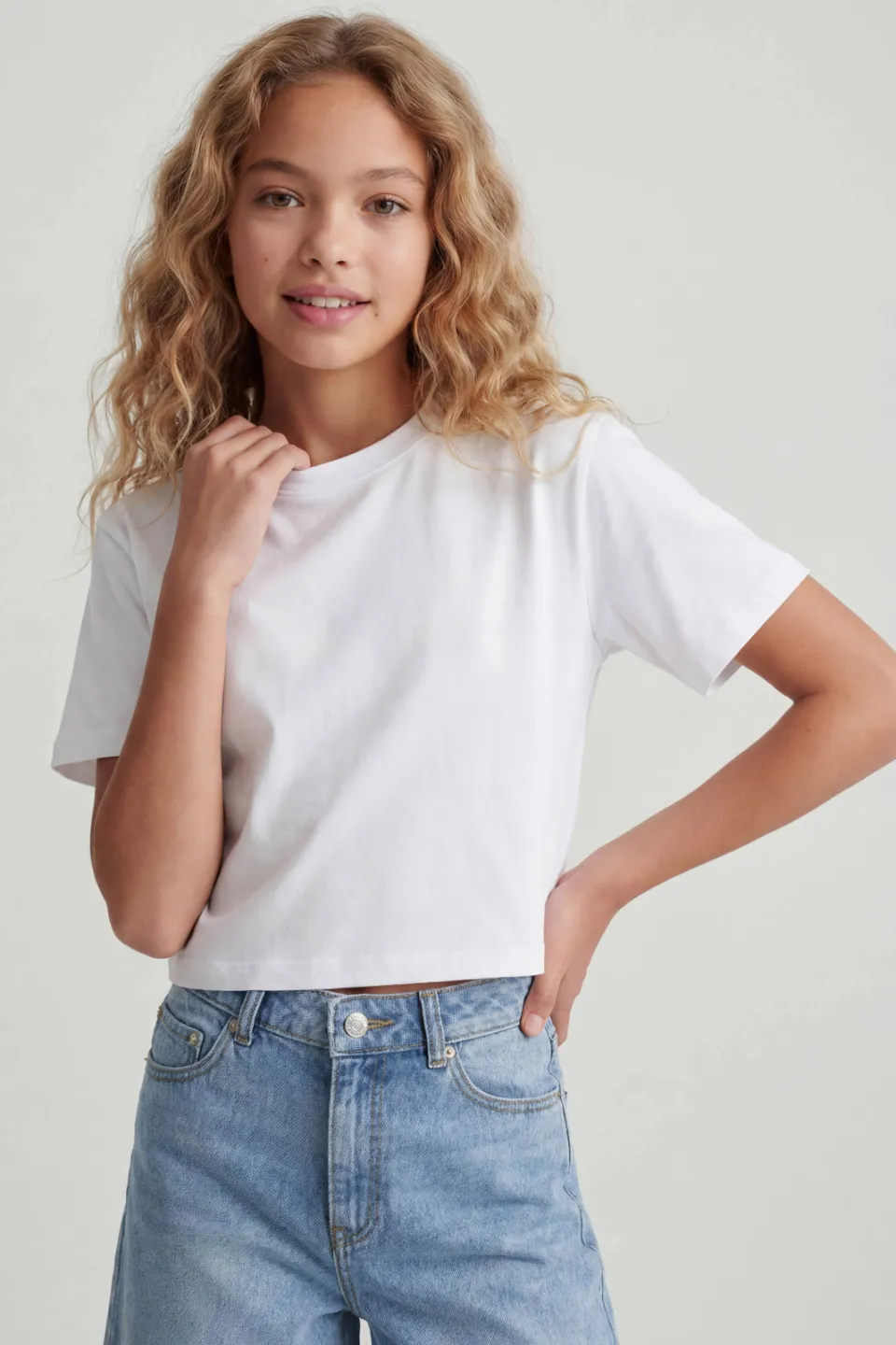 JJXX GIRL cropped T-shirt wit, foto 7