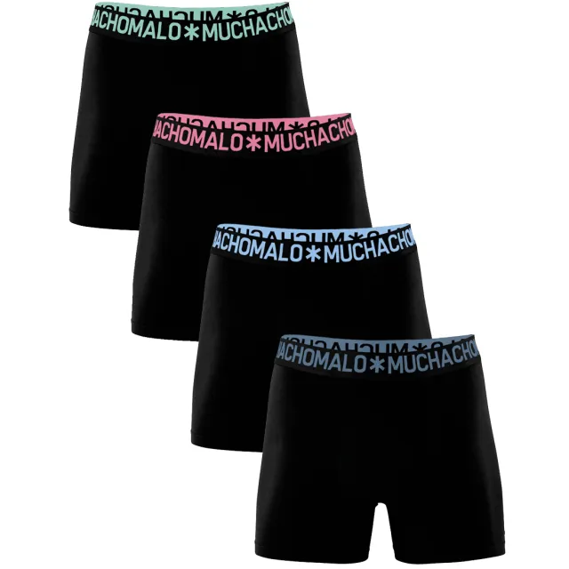 Muchachomalo Heren 4-pack Boxershorts Bamboe Zwart