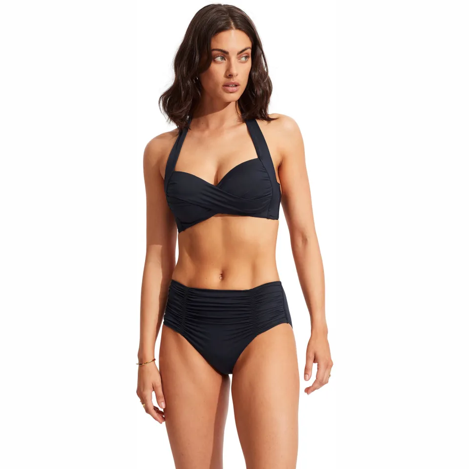 Seafolly voorgevormde push-up bikinitop donkerblauw blauw, foto 5