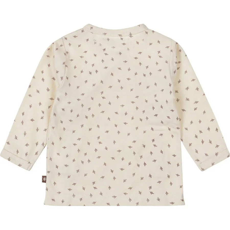 Dirkje longsleeve met all over print ecru bruin, foto 3
