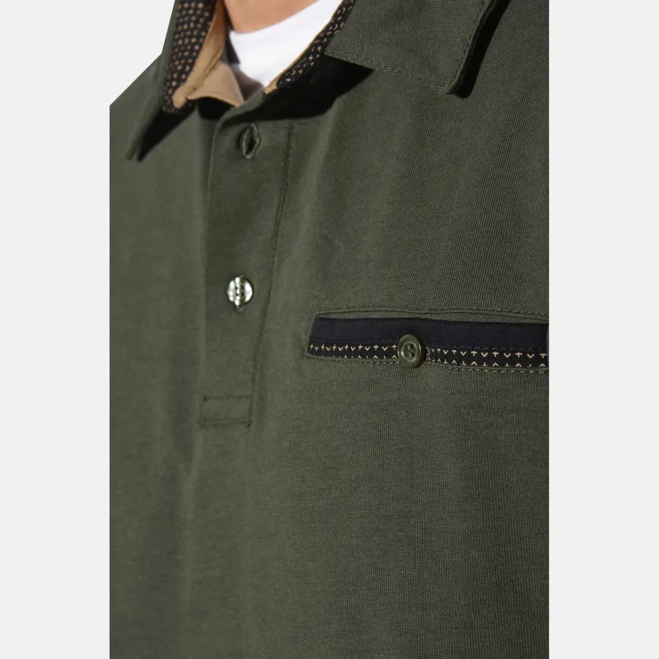 Babista regular fit polo +FIT Collectie Plus Size - olijfgroen, foto 3