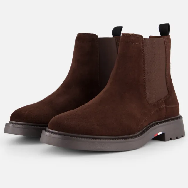 Tommy Hilfiger Corporate Casual Suede Chelsea chelseaboots bruin, foto 2