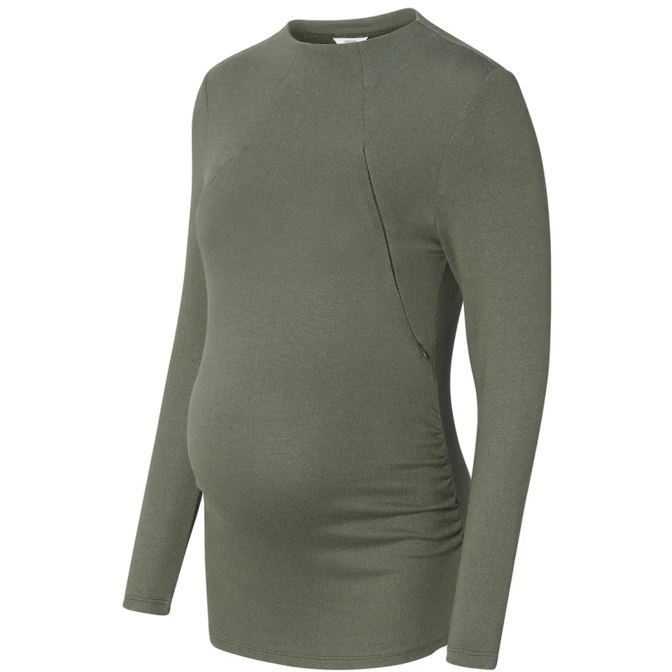 Noppies Rosa zwangerschaps- en voedingslongsleeve olijfgroen, foto 7