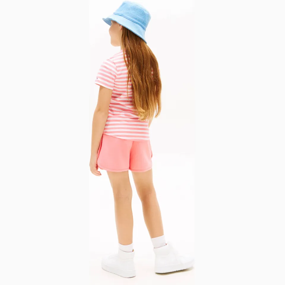Tommy Hilfiger T-shirt + sweatshort roze/wit, foto 5