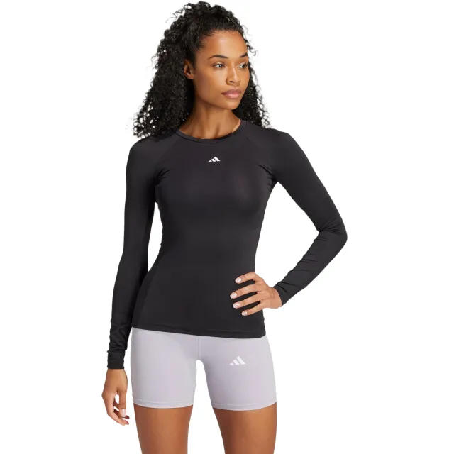 Adidas Techfit Long Sleeve Training Top T-shirts Dames - Zwart - Maat XL (46-48) - Poly Mesh