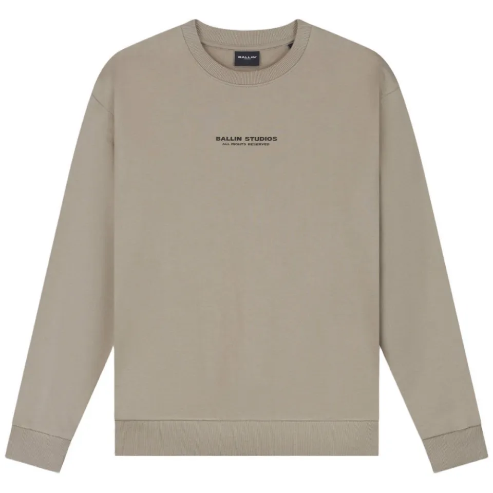 Ballin sweater met backprint - taupe, foto 2