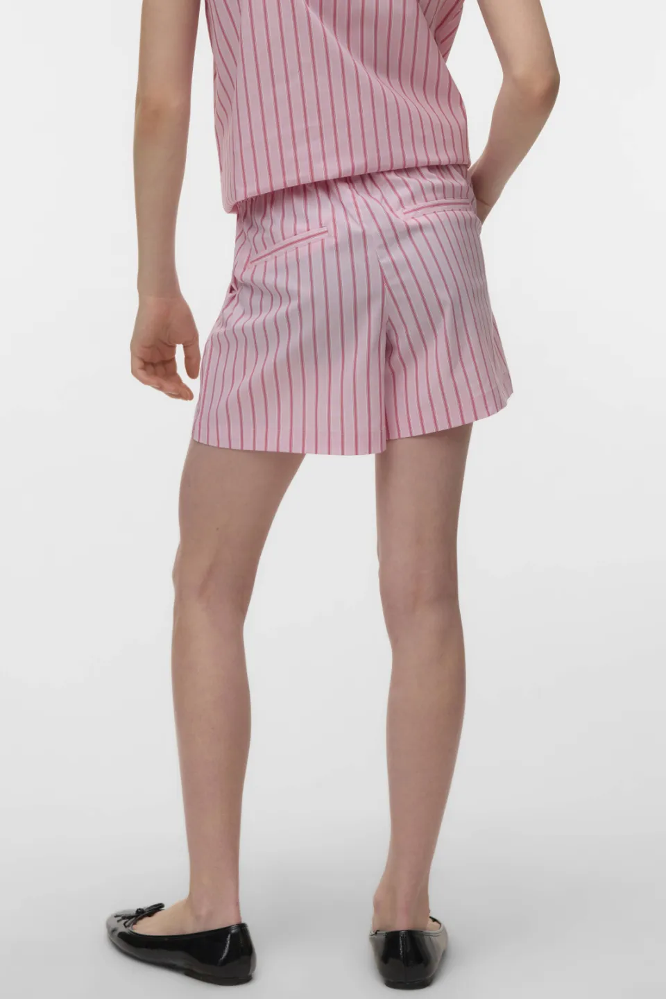 Vero Moda Girl regular gestreepte casual short roze, foto 4