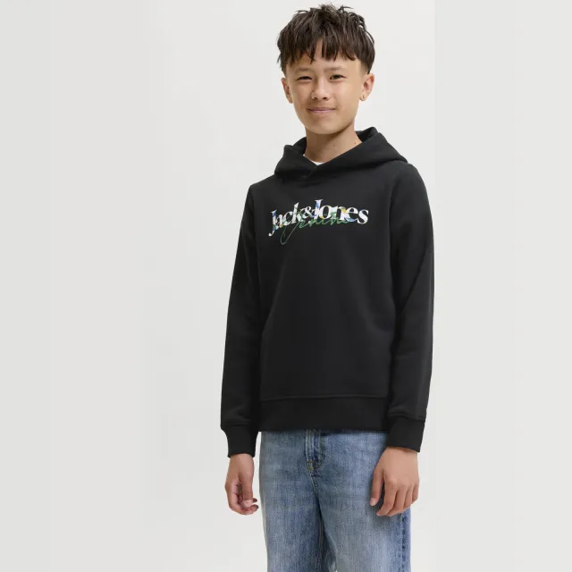 Jack & Jones JUNIOR hoodie met print - zwart