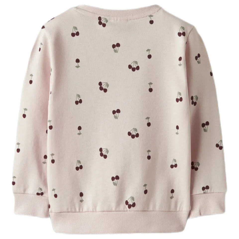 NAME IT MINI sweater met kersenprint lichtroze, foto 3