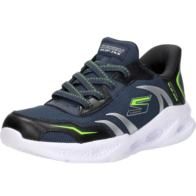 Skechers Slip-ins Meteor-Lights sneakers marineblauw, foto 4