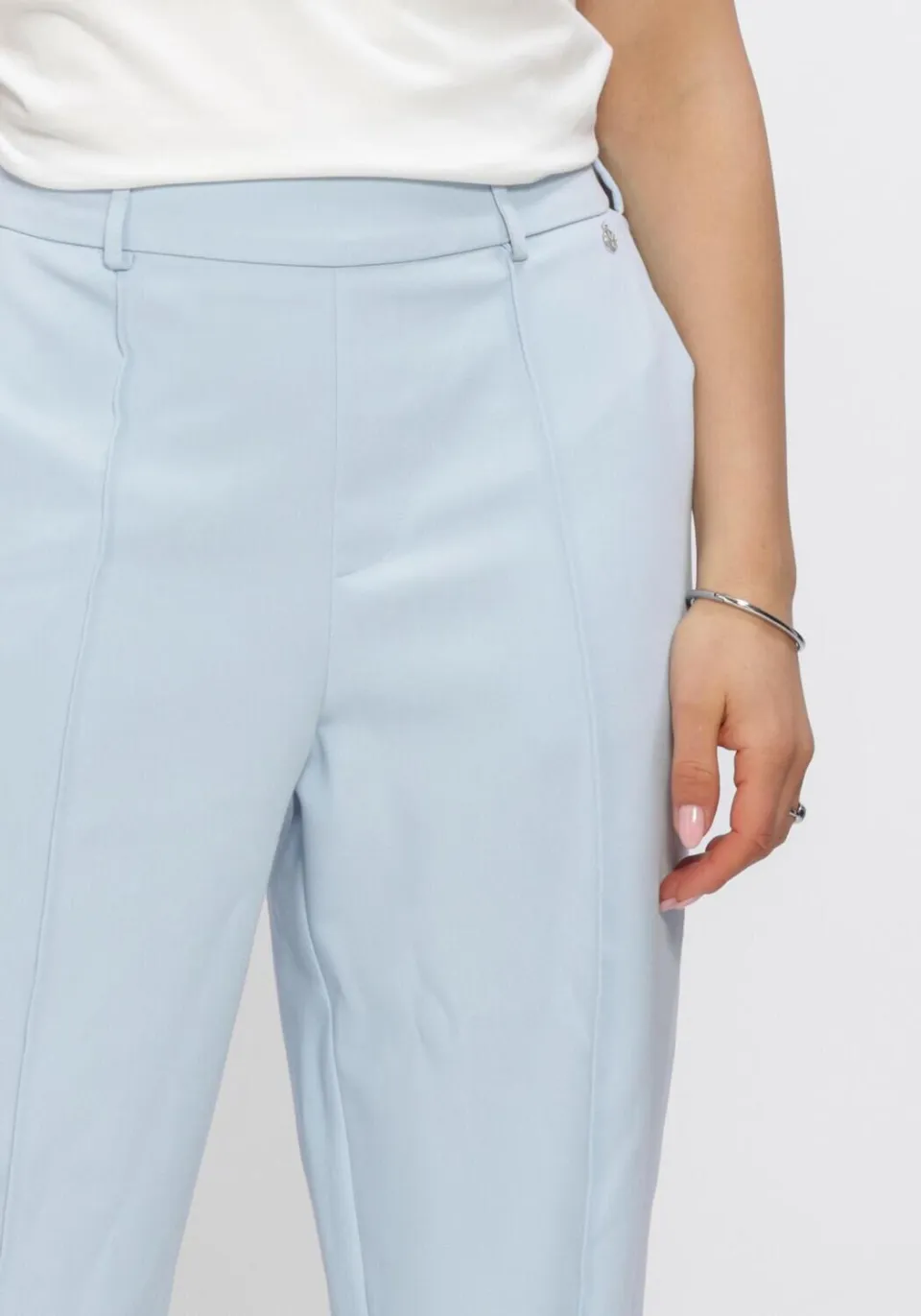 NUKUS wide leg high waist broek lichtblauw, foto 8