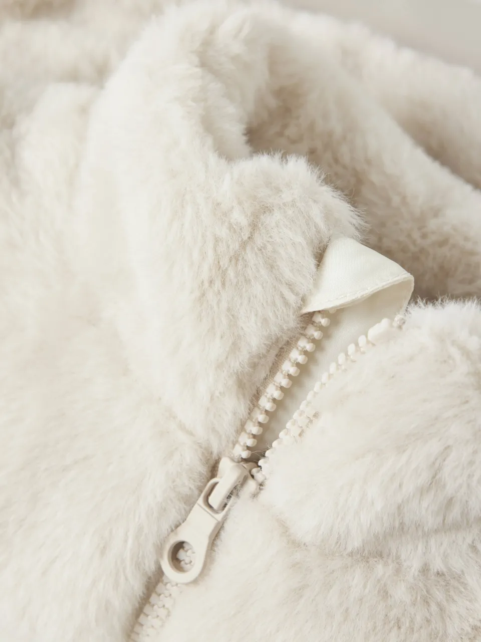 NAME IT KIDS faux fur jas ecru, foto 5
