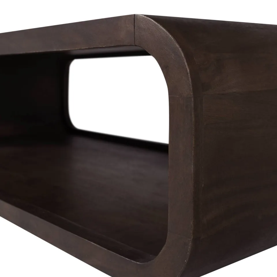 WOOOD Kinu Salontafel - Mangohout - Donkerbruin - 32x120x60, foto 4