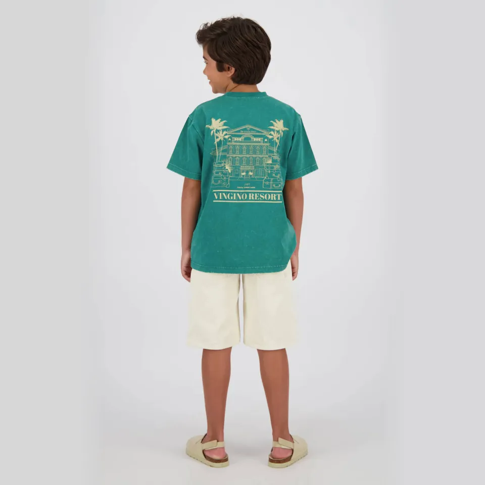 Vingino T-shirt met backprint groen, foto 6