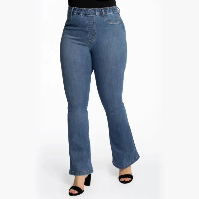 Yoek high waist bootcut jeans light denim