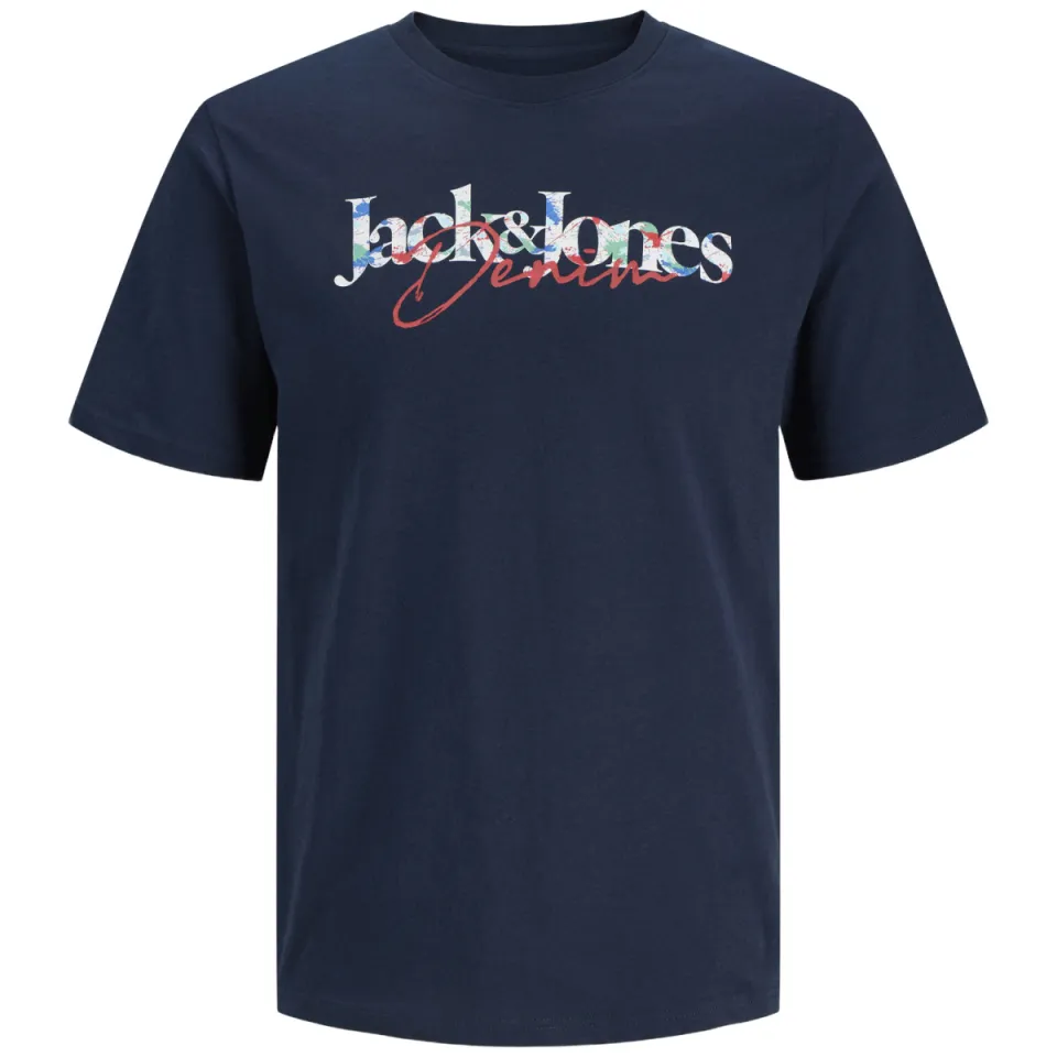 Jack & Jones T-shirt met logoprint donkerblauw, foto 2