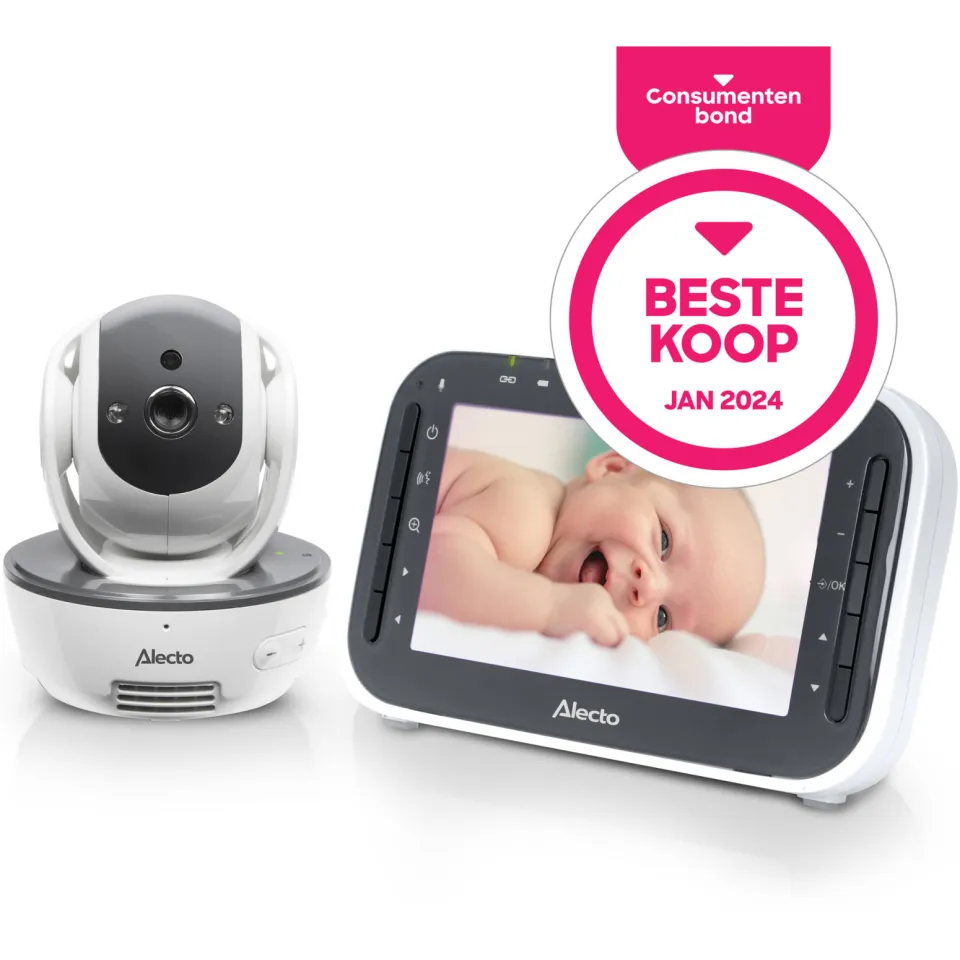 Alecto DVM200M + DVM200C Babyfoon met camera en 4.3' kleurenscherm + Extra camera wit/grijs, foto 5